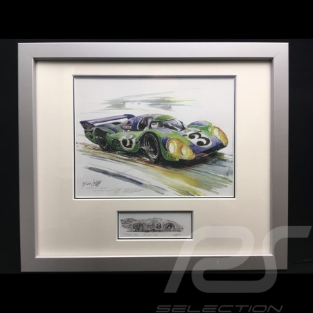 Porsche 804 Grosser Preis von Frankreich reproduction d'une affiche originale de Erich Strenger