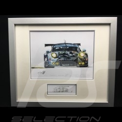 Porsche 991 GT3 RSR n° 77 Dempsey Proton 2016 wood frame aluminum with black and white sketch Limited edition Uli Ehret - 618