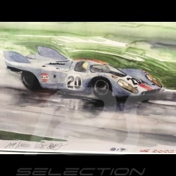 Porsche 804 Grosser Preis von Frankreich reproduction d'une affiche originale de Erich Strenger
