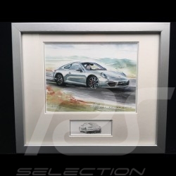 Porsche 804 Grosser Preis von Frankreich reproduction d'une affiche originale de Erich Strenger