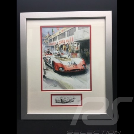 Porsche 804 Grosser Preis von Frankreich reproduction d'une affiche originale de Erich Strenger