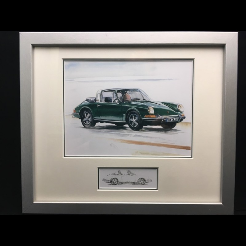 Maquette Porsche 911 Carrera S (échelle 1:43, environ 10x4x3 cm, rouge