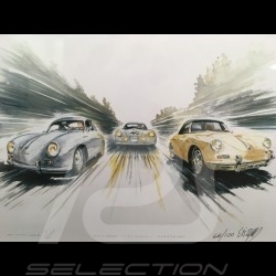 Porsche 804 Grosser Preis von Frankreich reproduction d'une affiche originale de Erich Strenger