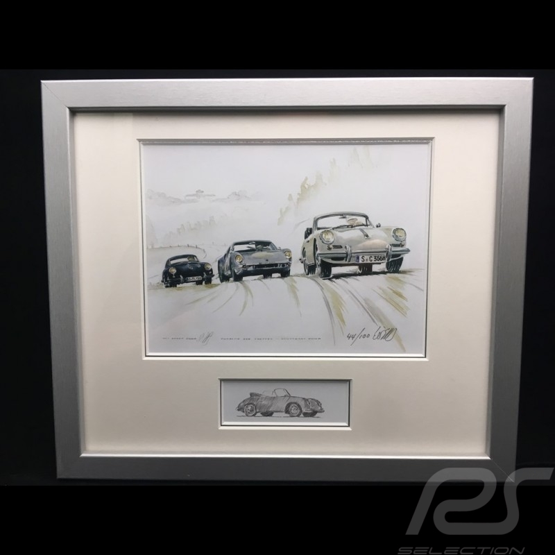 Porsche 804 Grosser Preis von Frankreich reproduction d'une affiche originale de Erich Strenger