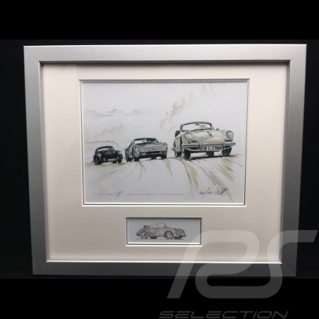 Porsche 804 Grosser Preis von Frankreich reproduction d'une affiche originale de Erich Strenger