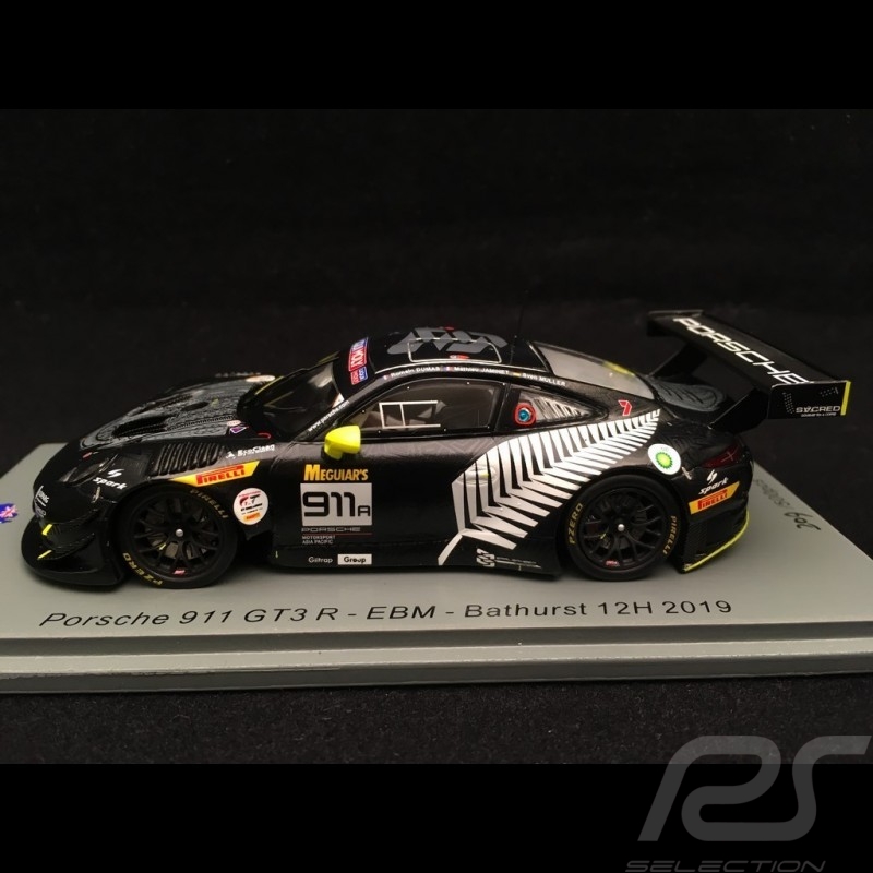 Porsche 911 GT3 RSR 991 n° 911 EBM Dumas Müller Jaminet 12h Bathurst 2019 1/43 Spark AS037