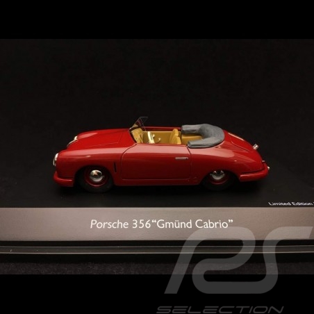 Porsche 356 pre-A Gmünd open top convertible 1949 dark red 1/43 Schuco 450879600