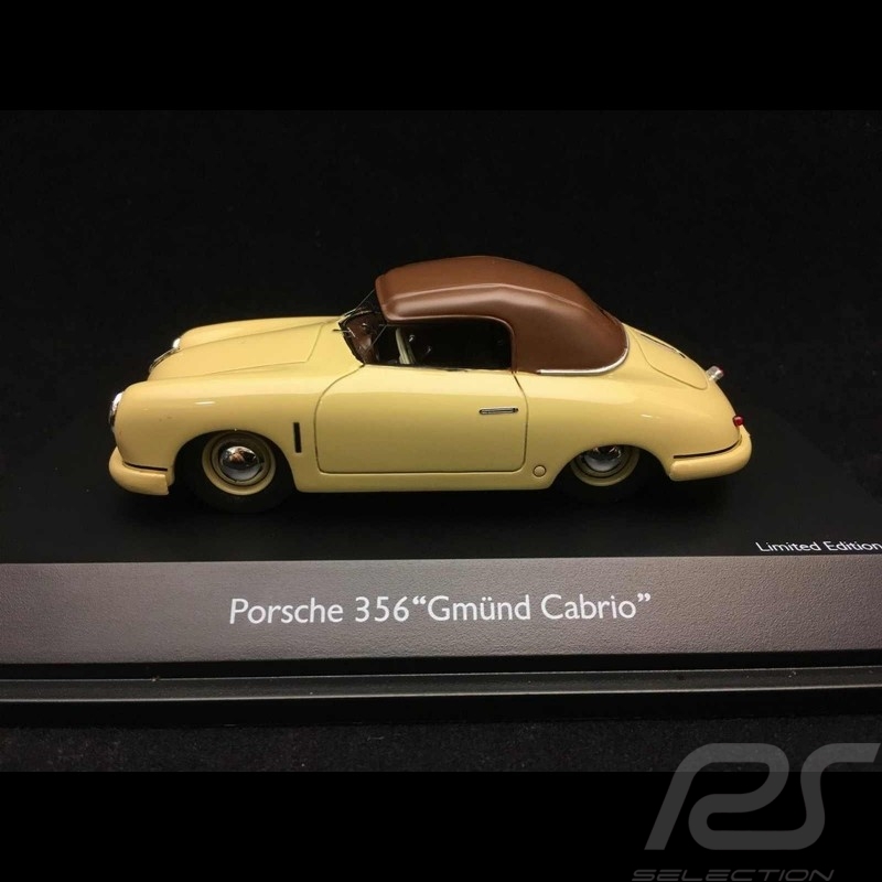 Porsche 356 pre-A Gmünd 1949 beige 1/43 Schuco 450879700 cabriolet fermé closed cabriolet Geschlossenes Cabriolet 