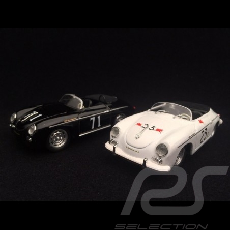 Duo Porsche 356 A Speedster Riverside 1959 n° 71 et Palm spring 1955 n° 23F 1/43 Brumm R117B R117C