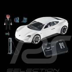 Porsche Mission e blanche white weiß avec personnage character Charakter Rex Dasher Playmobil 70078