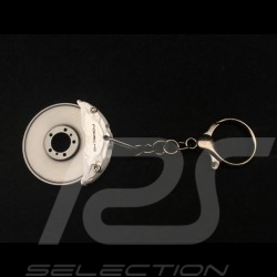 Porte-clé écusson Porsche cuir crème