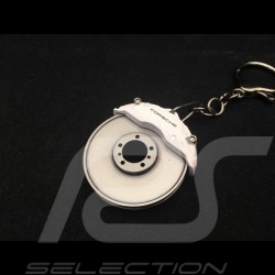 Porte-clé écusson Porsche cuir crème