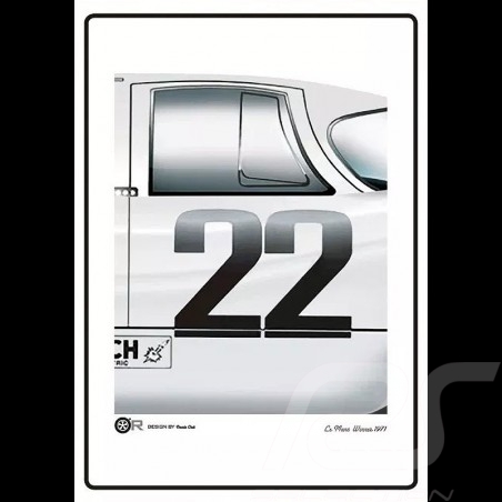 Poster Plakat Porsche 917 n° 22 Le Mans 1971 Martini 50 x 70 cm