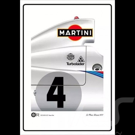 Poster Plakat Porsche 936 n° 4 Le Mans 1977 Martini 50 x 70 cm