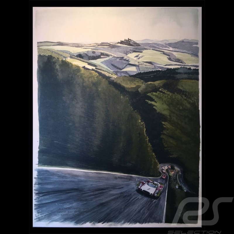 Porsche 804 Grosser Preis von Frankreich reproduction d'une affiche originale de Erich Strenger
