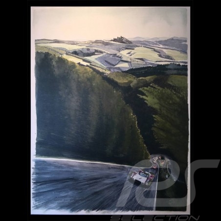 Porsche 804 Grosser Preis von Frankreich reproduction d'une affiche originale de Erich Strenger