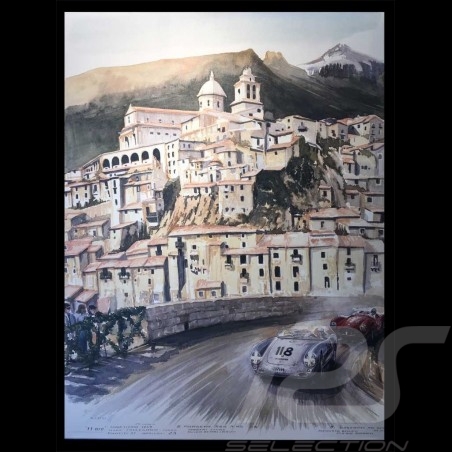 Porsche 804 Grosser Preis von Frankreich reproduction d'une affiche originale de Erich Strenger