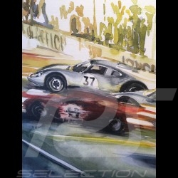 Porsche 804 Grosser Preis von Frankreich reproduction d'une affiche originale de Erich Strenger