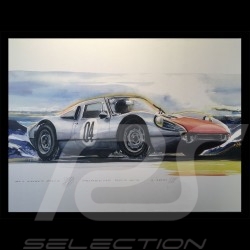 Porsche 804 Grosser Preis von Frankreich reproduction d'une affiche originale de Erich Strenger