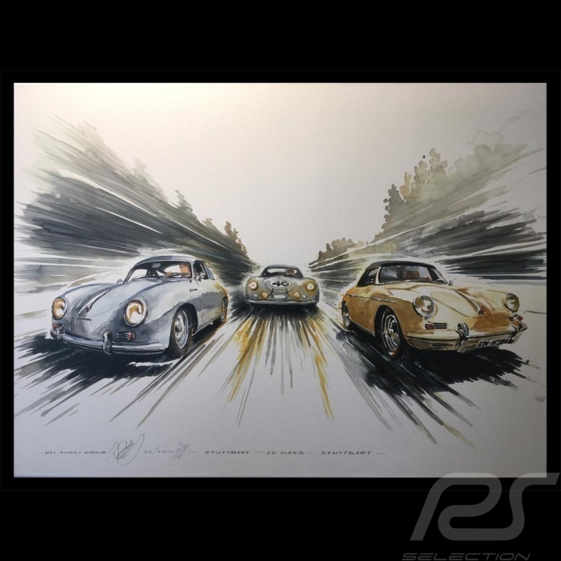 Porsche 804 Grosser Preis von Frankreich reproduction d'une affiche originale de Erich Strenger