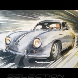 Porsche 804 Grosser Preis von Frankreich reproduction d'une affiche originale de Erich Strenger