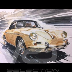 Porsche 804 Grosser Preis von Frankreich reproduction d'une affiche originale de Erich Strenger