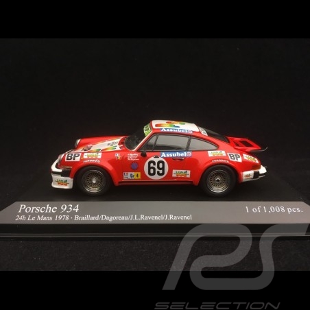 Porsche 934 n° 69 Le Mans 1978 1/43 Minichamps 400786469