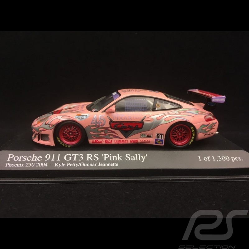 Porsche 911 type 996 GT3 RS n° 45 'Pink Sally' Phoenix 250 2004 1/43 Minichamps 400046945