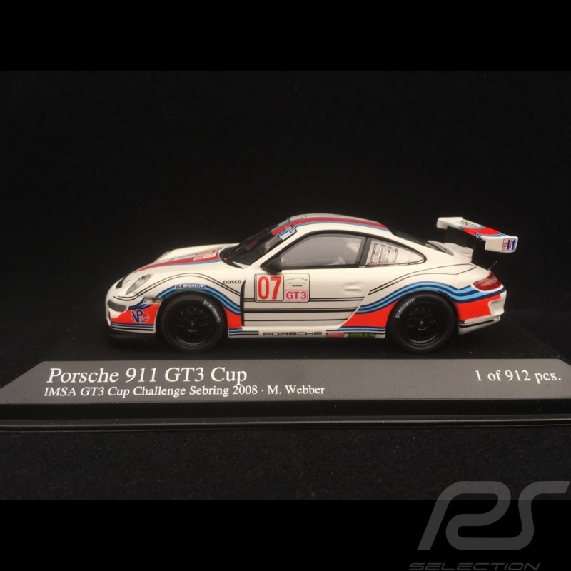 Porsche 911 type 997 GT3 Cup Sebring 2008 n° 7 1/43 Minichamps 400086707