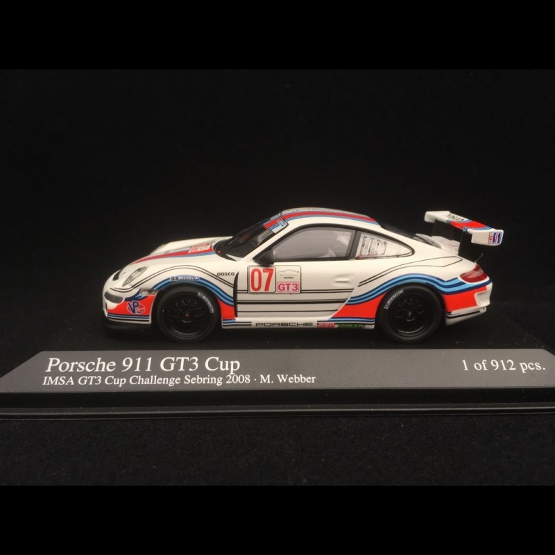 Porsche 911 type 997 GT3 Cup Sebring 2008 n° 7 1/43 Minichamps 400086707