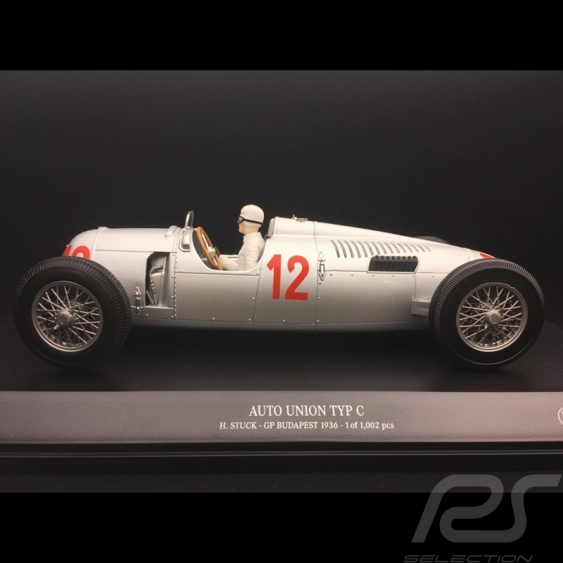 Auto Union Typ C n° 12 GP Budapest 1936 1/18 Minichamps 155361012