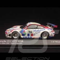 Porsche 911 type 997 GT3 RSR Le Mans 2008 Matmut n° 76 1/43 Minichamps 400087876