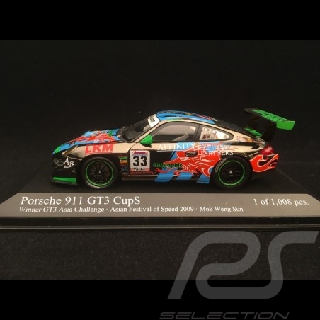 Porsche 911 type 997 GT3 Cup S Winner GT3 Asia Challenge 2009 n°33 1/43 Minichamps 400097933