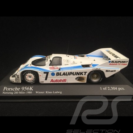 Porsche 956 K Vainqueur winner sieger Norisring 1986 n° 7 Blaupunkt 1/43 Minichamps 430866607