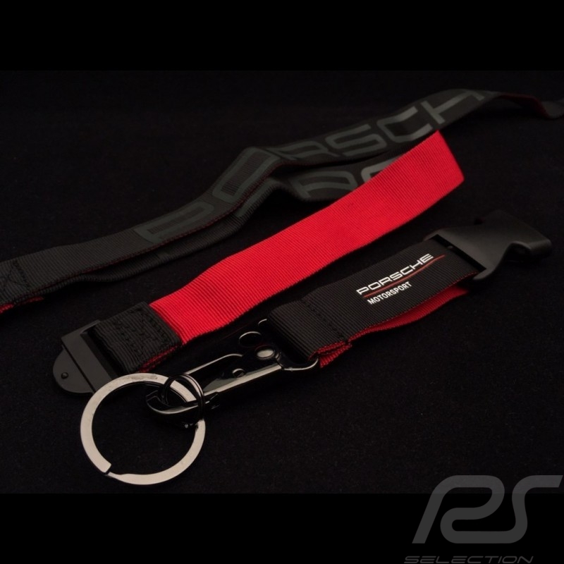 Porte clé Porsche tour de cou rouge et noir Motorsport Porsche Design WAP0500030LFMS