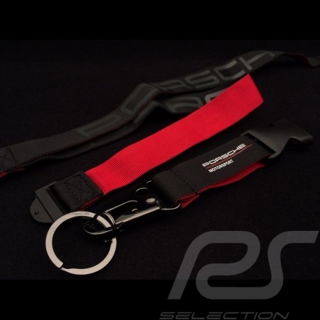 Porte clé Porsche tour de cou rouge et noir Motorsport Porsche Design WAP0500030LFMS