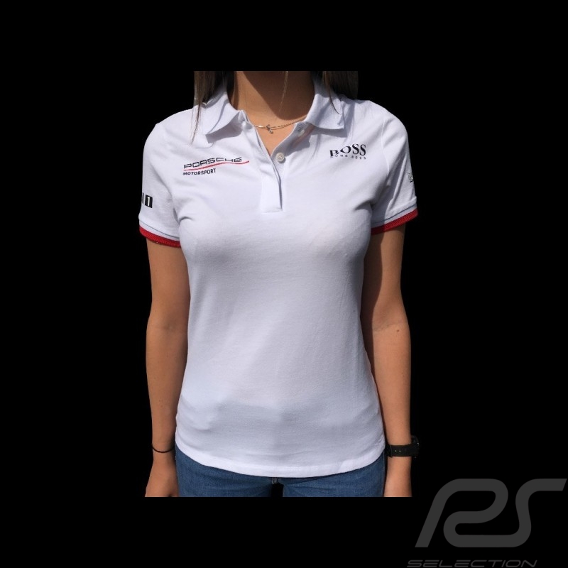 Gray Porsche Driver's Selection Ladies Polo Shirt Motorsport Collection 