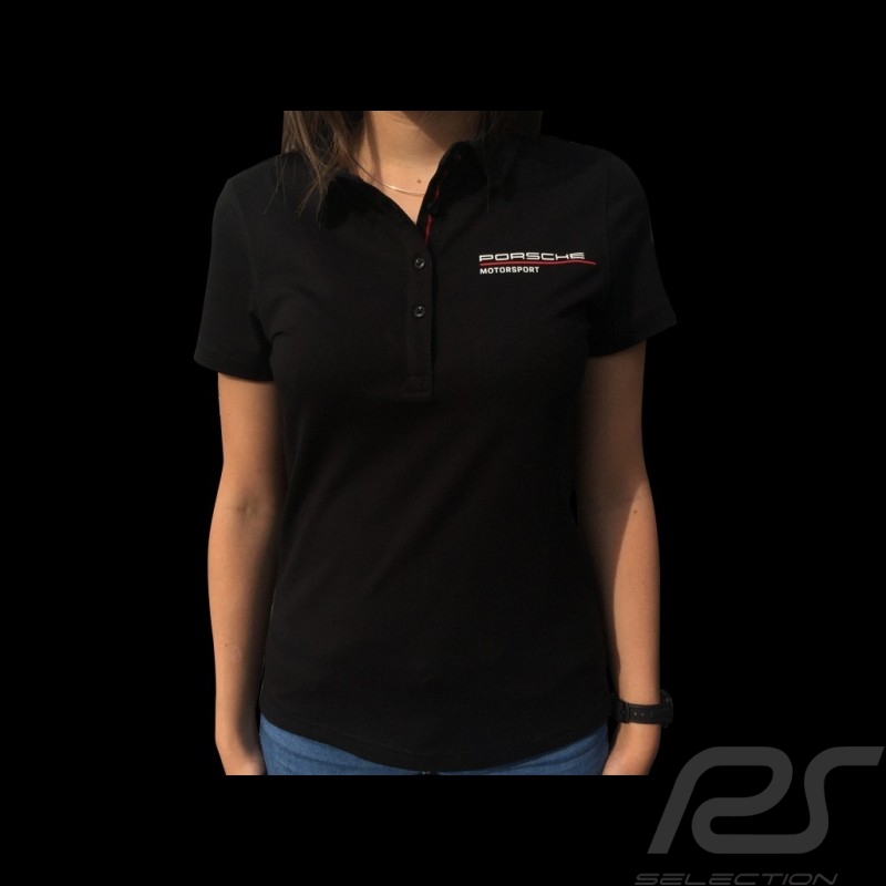 Porsche Motorsport Polo shirt black Porsche WAP806LFMS - women