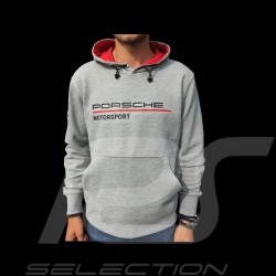 Porsche Kapuzenpullover Motorsport Collection hoodie grau / rot WAP816LFMS - Herren