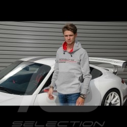 Porsche Hoodie Motorsport Collection grey / red WAP816LFMS - men