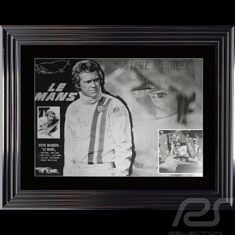 Steve McQueen Plakat Le Mans 1970 Luxus Rahmen 74 x 94