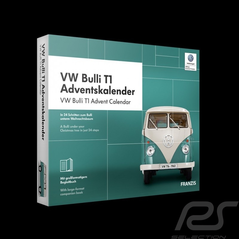 Calendrier de l'avent Volkswagen VW Bulli T1 blanc / turquoise 1963 1/43 4019631670861 Advent calendar Adventskalender 