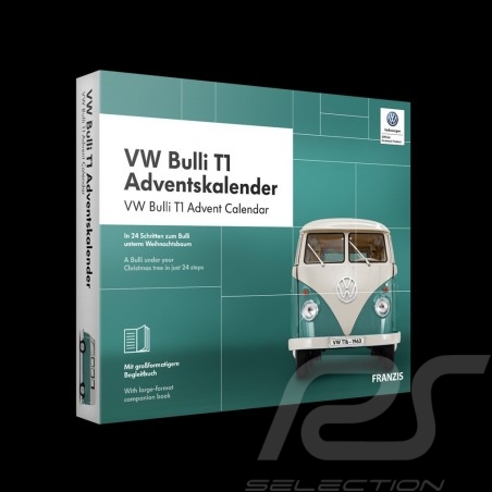 Calendrier de l'avent Volkswagen VW Bulli T1 blanc / turquoise 1963 1/43 4019631670861 Advent calendar Adventskalender 