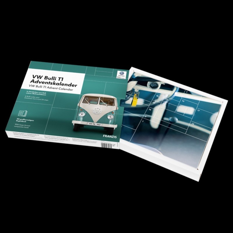 Calendrier de l'avent Volkswagen VW Bulli T1 blanc / turquoise 1963 1/43  4019631670861