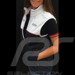 Veste Porsche Hugo Boss Motorsport Softshell sans manches noir / blanc WAP437LOMS Jacket  Jacke 