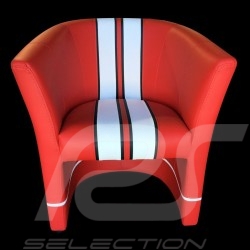 Fauteuil cabriolet Racing Inside 24H Le Mans Rouge / blanc Tub chair Tubstuhl