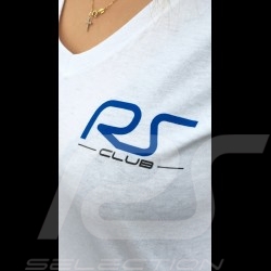 Damen V-Ausschnitt t-shirt weiß RS Club