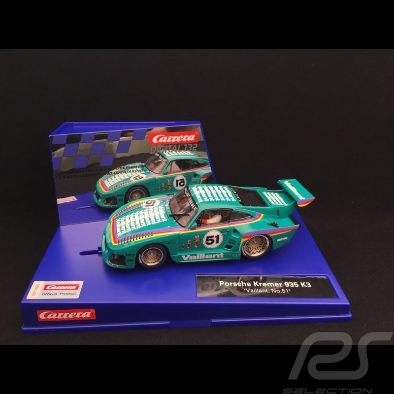 Slot car Porsche 935 K3 DRM Nürnburgring 1977 n° 51 Vaillant 1/32 Carrera 20030898