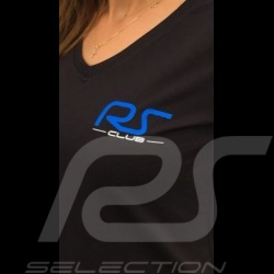 Damen V-Ausschnitt t-shirt schwarz RS Club