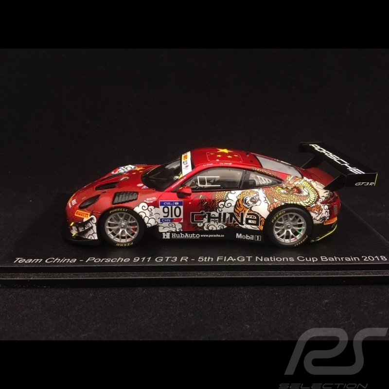 Porsche 911 GT3 R typ 991 n° 910 FIA GT Nations Cup Bahrain 2018 1/43 Spark S6301